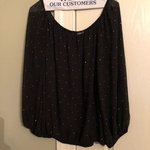 Off the shoulder embellished blouse
